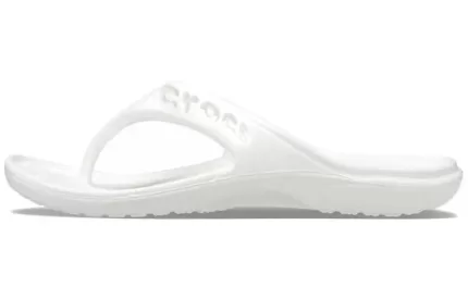 Crocs Baya Chinelos casuais minimalistas brancos 11999-100