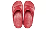 Crocs Baya Chinelos planos casuais minimalistas vermelhos 11999-6EN