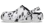 Crocs Baya Lined Clog Fleece Forrado Unissex Branco Cinza Chinelos ‘White Grey’