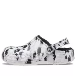 Crocs Baya Lined Clog Fleece Forrado Unissex Branco Cinza Chinelos ‘White Grey’
