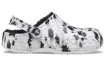 Crocs Baya Lined Clog Fleece Forrado Unissex Branco Cinza Chinelos ‘White Grey’