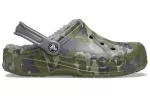 Crocs Baya Lined Clog Impressão de lã forrada chinelos camuflados unissex