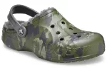 Crocs Baya Lined Clog Impressão de lã forrada chinelos camuflados unissex