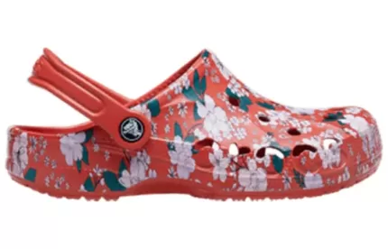 Crocs Baya sazonal impressa Clogs ‘Spicy Orange White’