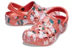 Crocs Baya sazonal impressa Clogs ‘Spicy Orange White’