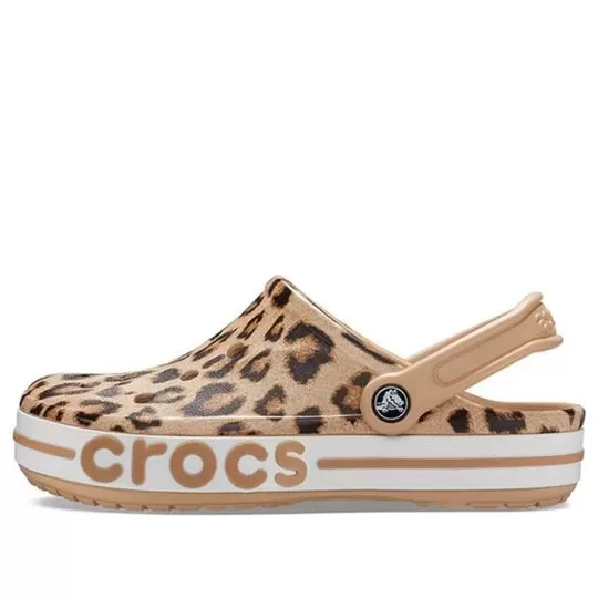Crocs Bayaband Beach Sandálias Estampa leopardo