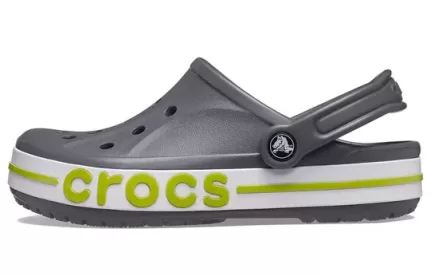 Crocs Bayaband Cozy Sandálias Esportivas Vermelhas Unissex Cinza