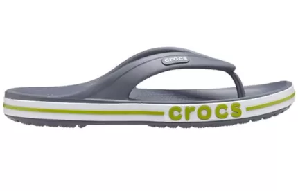 Crocs Bayaband Flip antiderrapante resistente ao desgaste casual cinza verde chinelos ‘cinza verde’