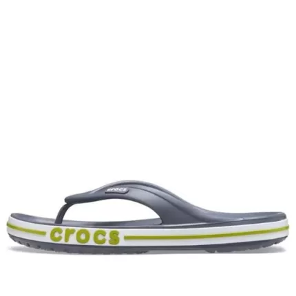Crocs Bayaband Flip antiderrapante resistente ao desgaste casual cinza verde chinelos ‘cinza verde’
