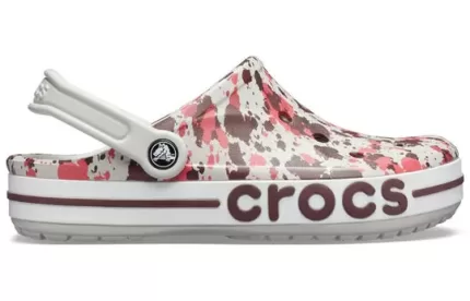 Crocs Bayaband Impresso Classic Clogs ‘Branco Marrom Vermelho’