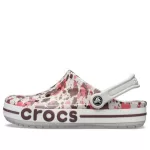 Crocs Bayaband Impresso Classic Clogs ‘Branco Marrom Vermelho’