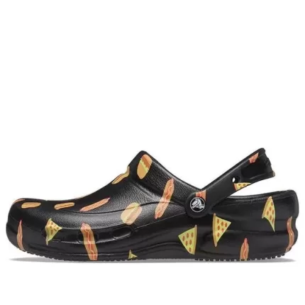 Crocs Bistro Graphic Clog Elegante Casual Sandálias Pretas