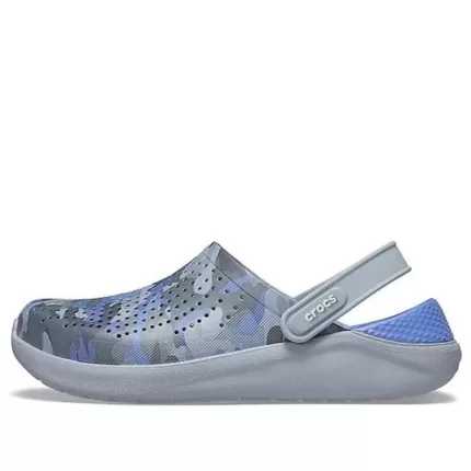 Crocs Camuflagem impressa LiteRide Clogs ‘Cinzento Azul’