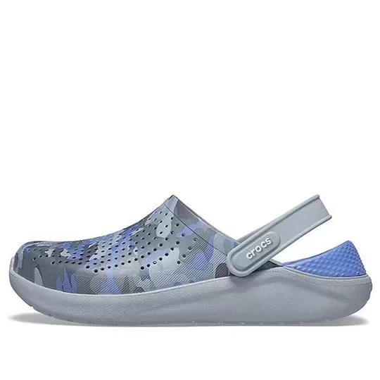 Crocs Camuflagem impressa LiteRide Clogs ‘Cinzento Azul’
