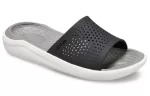 Crocs Chinelos LiteRide Fashion unissex cinza claro
