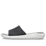 Crocs Chinelos LiteRide Fashion unissex cinza claro