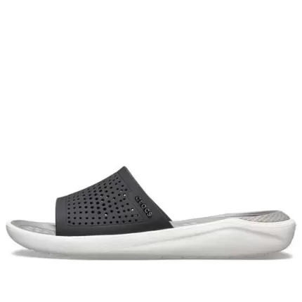 Crocs Chinelos LiteRide Fashion unissex cinza claro