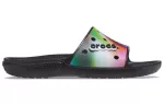 Crocs Chinelos coloridos casuais unissex multicoloridos pretos