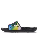 Crocs Chinelos coloridos casuais unissex multicoloridos pretos