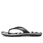 Crocs Chinelos com estampa de crocband preto branco