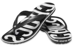 Crocs Chinelos com estampa de crocband preto branco
