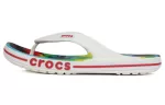 Crocs Chinelos com padrão tie-dye branco unissex ‘branco’