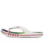 Crocs Chinelos com padrão tie-dye branco unissex ‘branco’