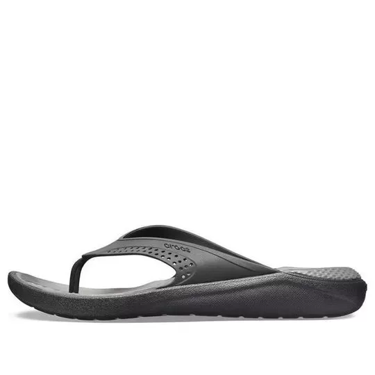 Crocs Chinelos de praia minimalistas LiteRide cinza escuro