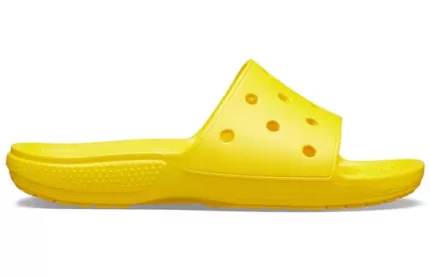 Crocs Chinelos esportivos aconchegantes e antiderrapantes unissex amarelos