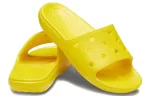 Crocs Chinelos esportivos aconchegantes e antiderrapantes unissex amarelos