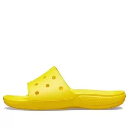 Crocs Chinelos esportivos aconchegantes e antiderrapantes unissex amarelos