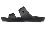 Crocs Chinelos esportivos casuais aconchegantes pretos