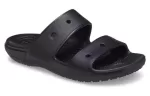 Crocs Chinelos esportivos casuais aconchegantes pretos