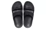 Crocs Chinelos esportivos casuais aconchegantes pretos
