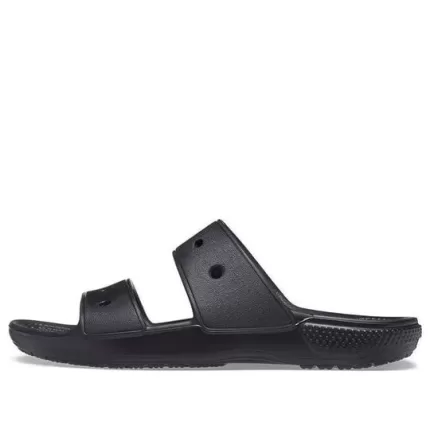 Crocs Chinelos esportivos casuais aconchegantes pretos