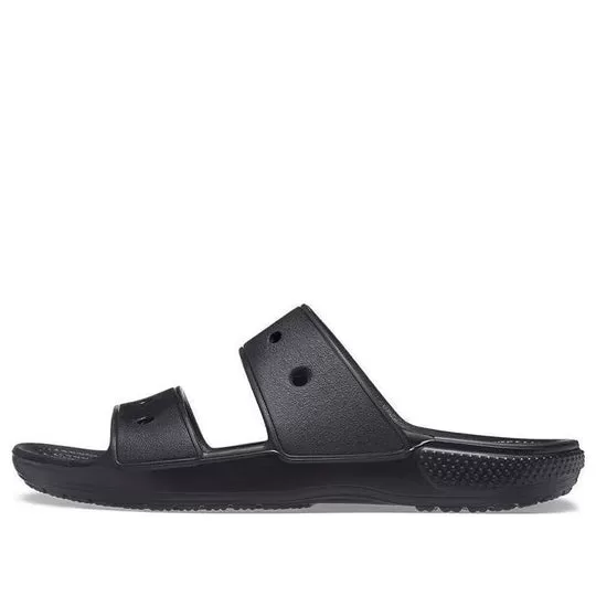 Crocs Chinelos esportivos casuais aconchegantes pretos