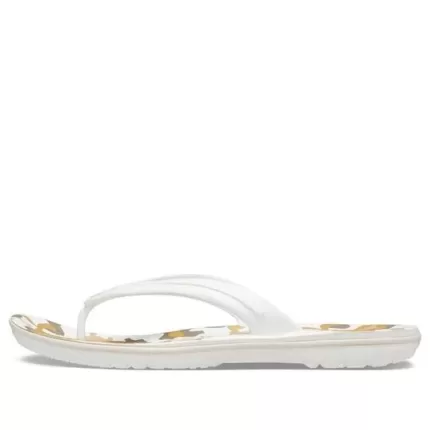 Crocs Chinelos estampados em crocodilo ‘White Tan’