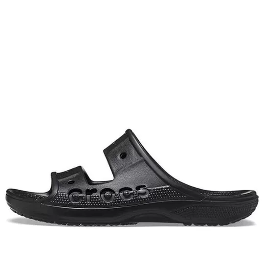 Crocs Chinelos pretos unissex fashion casuais