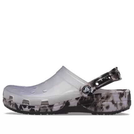 Crocs Classic Alvejante Clogs ‘Preto Branco Translúcido’