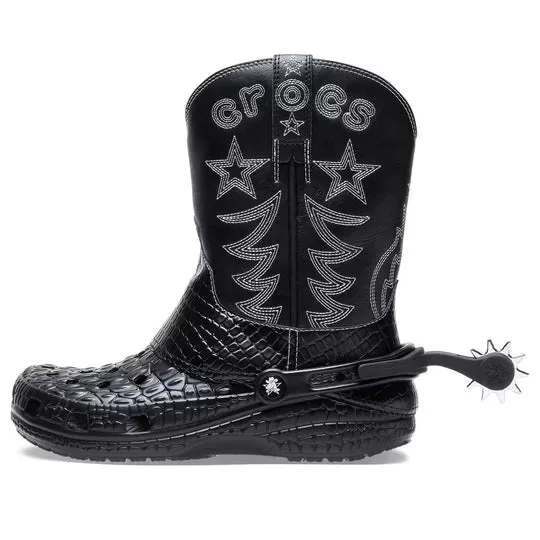 Crocs Classic Bota de cowboy ‘Preta’