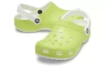 Crocs Classic Brilha no escuro Clogs ‘Verde Limão Branco’