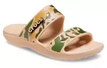 Crocs Classic Camuflagem estampada em crocodilo ‘Tan Green’