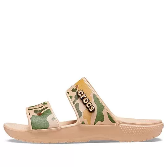 Crocs Classic Camuflagem estampada em crocodilo ‘Tan Green’