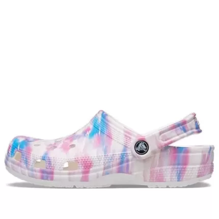 Crocs Classic Casual Unissex Branco Rosa Azul Sandálias ‘White Pink Blue’