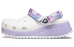 Crocs Classic Casual Unissex Branco Roxo Sandálias ‘White Purple’
