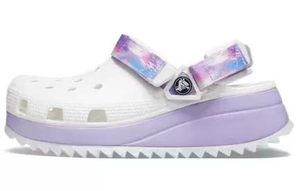 Crocs Classic Casual Unissex Branco Roxo Sandálias ‘White Purple’
