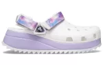 Crocs Classic Casual Unissex Branco Roxo Sandálias ‘White Purple’