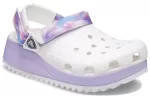 Crocs Classic Casual Unissex Branco Roxo Sandálias ‘White Purple’