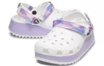 Crocs Classic Casual Unissex Branco Roxo Sandálias ‘White Purple’