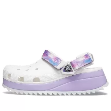 Crocs Classic Casual Unissex Branco Roxo Sandálias ‘White Purple’